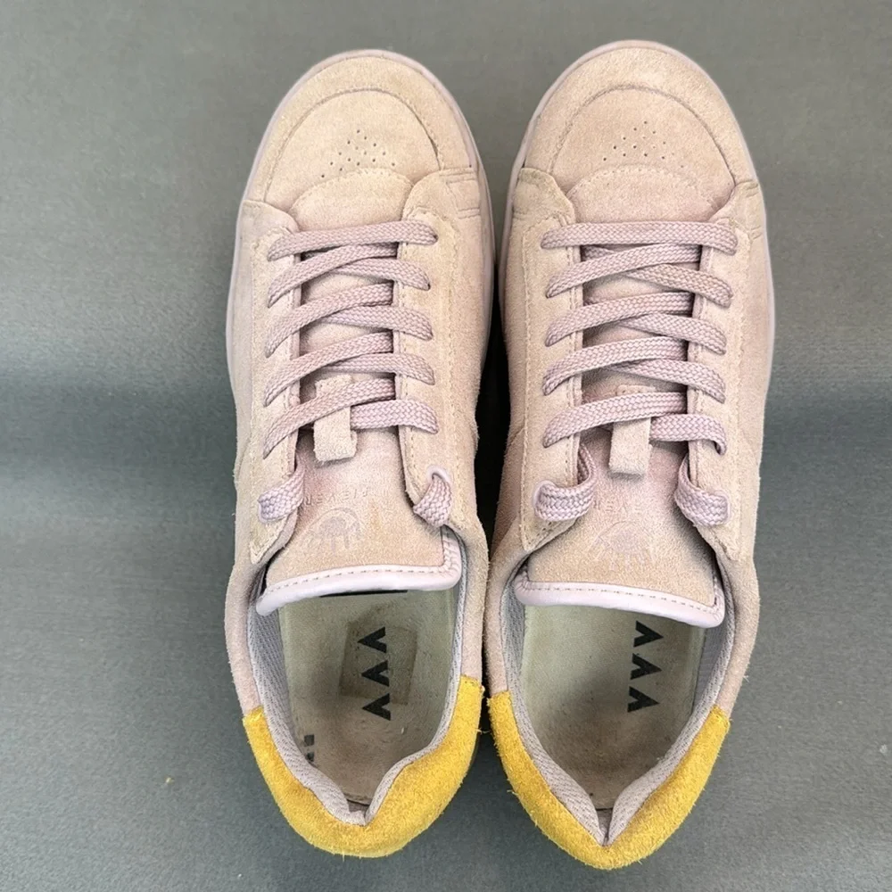 Fiever Suede Sneakers EU 39 US 8.5 Powder Pink Leather Platform Made in Brazil